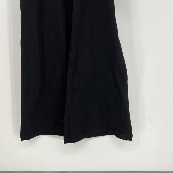 Jealous Tomato Denim Black Cutout Ruffle Sleeveless Wide Leg Overall Jumpsuit - Picture 3 of 9